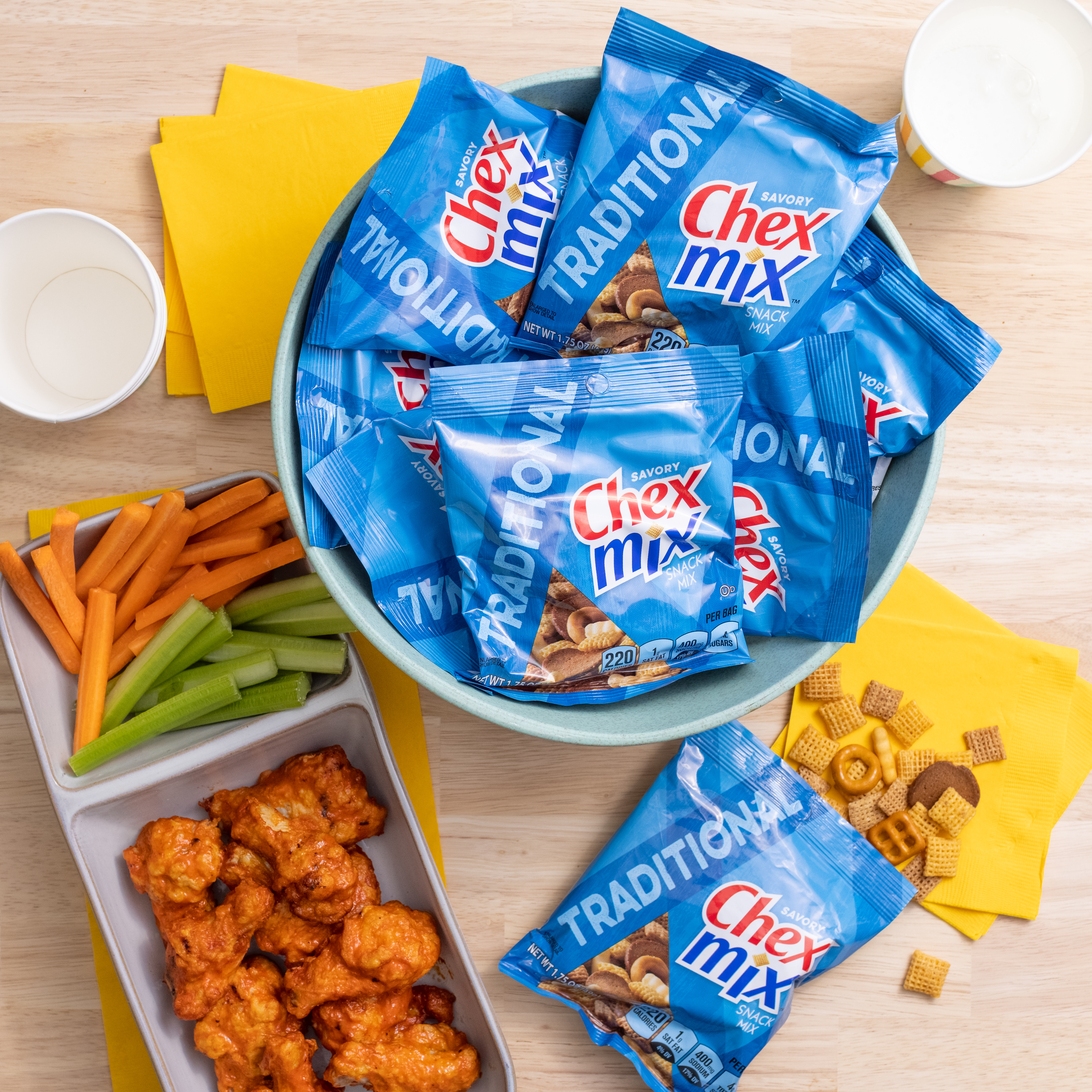 Chex Mix in individual bags